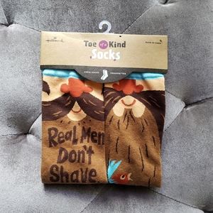 Toe of a kind socks real men don't shave crew socks new